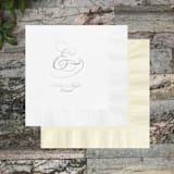 "Script Monogram Custom Napkin - Pack of 100" - Napkins in multicolorassorted-colors by Papel Custom Design