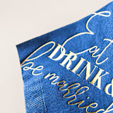 "Eat, Drink and Be Married Napkin Pack, cocktail size, pack of 50" - Napkins in blue by ForYourParty