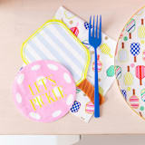 "Pickleball Social Club "Let's Pickle" Cocktail Napkins - Set of 16" - Napkins in multicolor by Jollity and Co