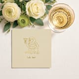 "Personalized Beagle with Pet Name Holiday Wedding Napkin - “I Do, Too!”" - Napkins in beige by Papel Custom Design