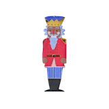 "Nutcracker Guest Napkins - Set of 16 Die-Cut Napkins" - Napkins in multicolor by Jollity and Co