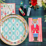 "Nutcracker Guest Napkins - Set of 16 Die-Cut Napkins" - Napkins in multicolor by Jollity and Co