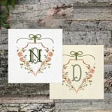 "Custom Fall Crest Napkins- Pack of 100" - Napkins in white by Papel Custom Design