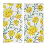 "Daffodil Napkins, Set of 4" - Napkins in yellow by Jenny Roberts