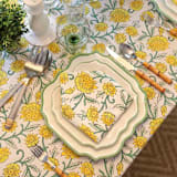 "Daffodil Napkins, Set of 4" - Napkins in yellow by Jenny Roberts
