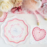 "Love Birds Petite Napkins - Set of 16 Paper Napkins" - Napkins in pink by Jollity and Co