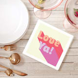 "Love Ya! Napkins, cocktail size, set of 20" - Napkins in multicolor by ForYourParty