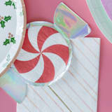 "Red Peppermint Napkins - Set of 16" - Napkins in red by Jollity and Co
