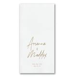"Uniquely Yours Premium Custom Napkin - Guest Towel - Pack of 100" - Napkins in white by Papel Custom Design
