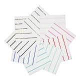 "Mint Frenchie Stripes Large Napkins" - Napkins in green by Jollity and Co