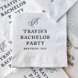 "Custom Bachelor or Bachelorette Party Napkins | Set of 50" - Napkins in white by Alyssa Cook