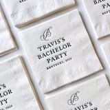 "Custom Bachelor or Bachelorette Party Napkins | Set of 50" - Napkins in white by Alyssa Cook