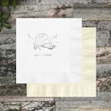 "Just Married Car Custom Napkin - Pack of 100" - Napkins in multicolorassorted-colors by Papel Custom Design