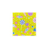 "It's A Birthday Candy Print Petite Napkins - Set of 16" - Napkins in yellow by Jollity and Co