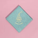 "Classic Champagne Tower Napkin, cocktail size, set of 100" - Napkins in green by ForYourParty