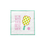 "Pickleball Social Club "Hit Me With Your Best Shot" Cocktail Napkins - Set of 20" - Napkins in multicolor by Jollity and Co