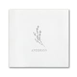 "Custom Wispy Floral Premium Napkin - Beverage - Pack of 100" - Napkins in white by Papel Custom Design