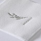 "Custom Wispy Floral Premium Napkin - Beverage - Pack of 100" - Napkins in white by Papel Custom Design