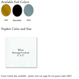 "Custom Wispy Floral Premium Napkin - Beverage - Pack of 100" - Napkins in white by Papel Custom Design