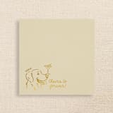 "Personalized Dog Name Linen-Like Napkin with “Cheers to Forever!”" - Napkins in beige by Papel Custom Design