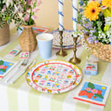 "In Bloom Strawberry Seed Packet Large Napkins - Set of 16" - Napkins in multicolorassorted-colors by Jollity and Co