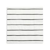 "Ink Frenchie Striped Large Napkins - Set of 16" - Napkins in black by Jollity and Co
