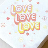 "Love, Love, Love Napkin Pack, pink lemonade color, cocktail size, pack of 50" - Napkins in white by ForYourParty