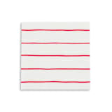 "Candy Apple Frenchie Stripes Petite Napkins" - Napkins in red by Jollity and Co