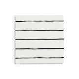 "Ink Frenchie Striped Petite Napkins" - Napkins in black by Jollity and Co