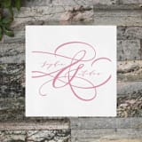 "Custom Love Embraced Napkin - Pack of 100" - Napkins in white by Papel Custom Design