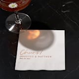 "Script Cheers Names Napkin, cocktail size, set of 100" - Napkins in white by ForYourParty