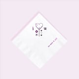 "Valentine’s Lollipop Napkin, cocktail size, set of 50" - Napkins in white by ForYourParty