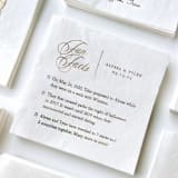 "Fun Fact Cocktail Napkin | Personalized Bar Decor | Set of 50" - Napkins in white by Alyssa Cook