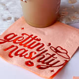 "Gettin' Nashty Napkin Pack, cocktail size, pack of 50" - Napkins in red by ForYourParty