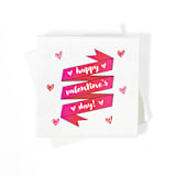 "Valentine's Day Banner Napkins, cocktail size, set of 20" - Napkins in white by ForYourParty