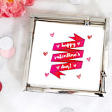 "Valentine's Day Banner Napkins, cocktail size, set of 20" - Napkins in white by ForYourParty