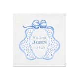 "Blue Bib Baby Shower Napkin" - Napkins in white by Papel Custom Design