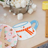 "Baking Spirits Bright Snowman Mug Large Napkins - Set of 16" - Napkins in white by Jollity and Co