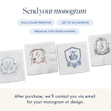 "Monogram Cocktail Napkin | Send Your Design | Set of 50" - Napkins in white by Alyssa Cook