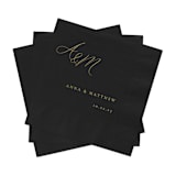"Monogram Wedding Cocktail Napkins, Pack of 200" - Napkins in multicolorassorted-colors by Studio Lavender