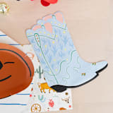 "Yeehaw Large "Boots" Napkins - Pack of 16" - Napkins in blue by Jollity and Co