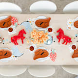 "Yeehaw Large "Boots" Napkins - Pack of 16" - Napkins in blue by Jollity and Co