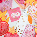 "Love Dice Guest Napkins, Pack of 16 Paper Napkins" - Napkins in white by Jollity and Co