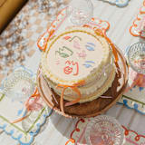 "Art Party Scalloped Napkins" - Napkins in multicolor by POP Party Supplies