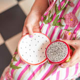 "Le Dinner Dragon Fruit Cocktail Napkins - Set of 16" - Napkins in multicolor by Jollity and Co