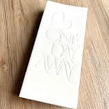 "Letterpress Luxe Linen Napkins | One Day Away  in Simply White" - Napkins in natural by Prêt-à-PartyNY