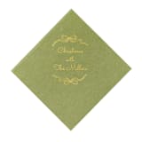 "Holiday Bows Luncheon Napkins" - Napkins in green by ForYourParty