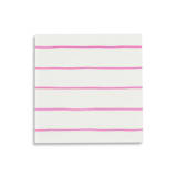 "Cerise Frenchie Stripes Petite Napkins" - Napkins in pink by Jollity and Co