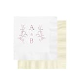 "Custom Monogrammed Foliar Napkin - Pack of 100" - Napkins in multicolorassorted-colors by Papel Custom Design