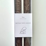 "SET OF 2 - FLORA TAPERS // FAWN" - Candles in brown by borrowed BLU